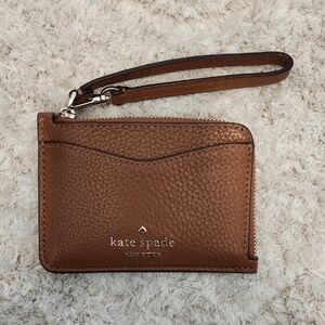 Kate Spade Brown Leather Wristlet